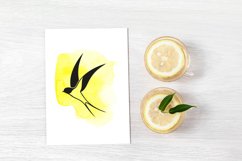 Set of 27 light yellow watercolor splashes Product Image 6