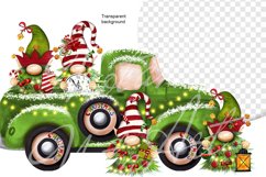 Christmas gnomes Christmas trees on a truck, Gnomes Product Image 4