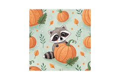Pastel Autumn Cute Critters Digital Paper, Digital Paper Product Image 6