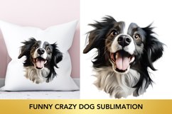 Funny Crazy Dog Sublimation, Dog Clipart Product Image 1