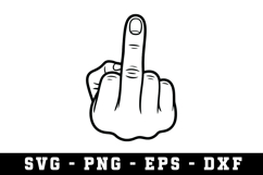 Middle Finger Svg Design |Middle Finger Svg cut files Product Image 1