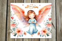 Angels | 4 Valentine Skinny tumbler Sublimation designs P2 Product Image 2