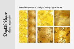Golden Luxury Digital Papers Marble and Glitter digital pape Product Image 2