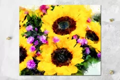Sunflower | 8 Straight Skinny tumbler Sublimation designs Product Image 6