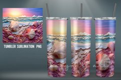 3D Seashell Beach Tumbler | 3D Tumbler Wrap Product Image 6
