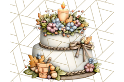 Fall Cake Clipart PNG, Autumn Cakes With Pumpkins Product Image 2
