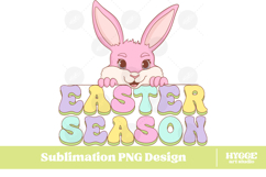 Easter Bunny Sublimation PNG Chick Farm Hip Hop Spring Joy Product Image 1