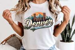 Denver PNG, Vintage Mile High City Mountain Sublimation Product Image 6
