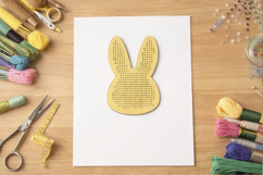Easter bunny embroidery base digital file. Rabbit head ears Product Image 5