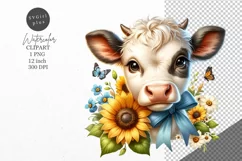 Calf clipart, Farm animals clipart, Cow clipart Product Image 1