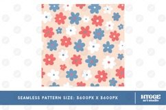 American 4th of July USA Patriotic Flowers Seamless Pattern Product Image 2