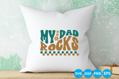 My Dad Rocks Father's day retro SVG Design Product Image 7
