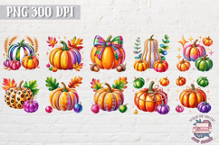 Autumn Pumpkins Clipart Bundle Sublimation 65 PNG Product Image 3