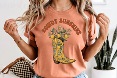 Howdy Sunshine PNG Cowboy Boot Western Sublimation Product Image 5