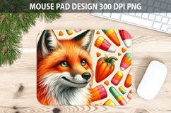 Watercolor Fox Mouse Pad Sublimation - Animal PNG Product Image 1