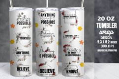 Motivational Quotes Tumbler Wrap Sublimation Product Image 1