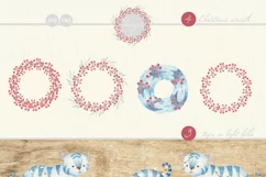 New year and Christmas watercolor , clipart tiger 2022 Product Image 8