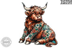 Retro Highland Cow Sublimation Bundle | Vintage Cow Design Product Image 4
