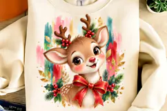 Trending Christmas PNG, Preppy Christmas Reindeer PNG Product Image 1