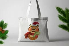 Santa Tiger, New Year 2022 clipart, Winter Holiday Product Image 6