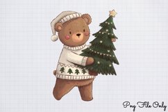 Cute Boho Christmas Watercolor Clipart Bundle Product Image 7