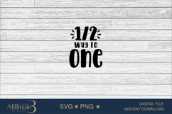 Half Way To One Svg , New born Auntie,Baby S Product Image 6