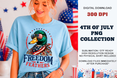 Freedom Feathers PNG | Patriotic Mallard Duck DTF Product Image 5