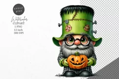 Halloween clipart, Halloween gnome clipart, Gnome clipart Product Image 1