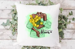 Clipart Tulips, Fashionable Girl with Tulips. Product Image 6