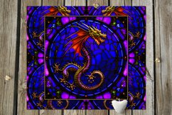 Stained glass dragon | 8 Skinny tumbler sublimation designs Product Image 6