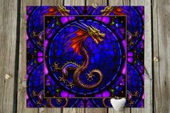 Stained glass dragon | 8 Skinny tumbler sublimation designs Product Image 6