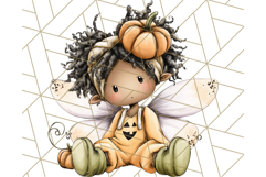Halloween Fairy Clipart PNG, Spooky Cute Character Art Product Image 2