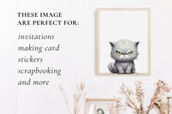 Sarcastic light gray Funny Grumpy Cat, Cat sublimation Product Image 3