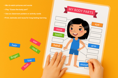 My Body Parts Kids Flashcards Game Product Image 4