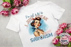 Sassy Girl Sublimation Design Sarcastic Quote PNG Retro Product Image 3