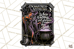 Enchantress Apothecary Halloween PNG Sign Graphic Product Image 3