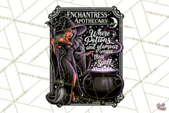 Enchantress Apothecary Halloween PNG Sign Graphic Product Image 3