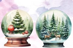 Christmas Tree in Snow Globe Clipart, Christmas Tree in Product Image 7
