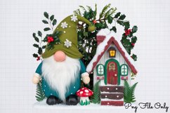 Christmas Gnome Houses Clipart Bundle PNG Product Image 7