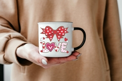 Valentine LOVE Bow Sublimation PNG Product Image 5