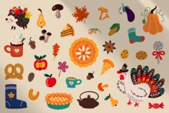 Thanksgiving Day Patterns &amp; Cliparts Bundle Product Image 6