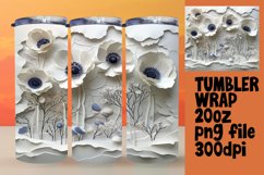 20oz Sublimation Wrap - 3D Flower Hole Tumbler Design Product Image 1