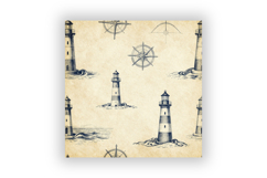 Lighthouse Digital Paper Pack, Coastal Beacon Seamless Product Image 6