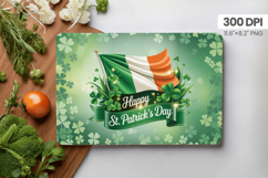 Happy St Patrick’s Day Irish Flag Cutting Board PNG Sublimat Product Image 1
