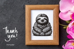 Cute Sloth Vector Illustration Product Image 6