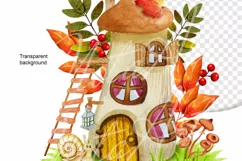 Fabulous autumn house of dwarfs, Dwarf House PNG Download Product Image 5