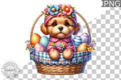 Easter Dog Sublimation - Easter Clipart PNG Design Product Image 1