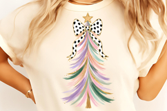 Hand Painted Coquette Christmas Tree PNG, Christmas Tree PNG Product Image 6