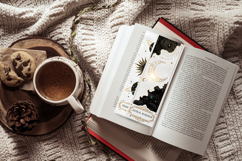 Elegant Celestial Bookmark Set,White Black Gold Moon Bookmar Product Image 6