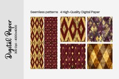 Burgundy Digital Papers | Floral Digital paper Product Image 1